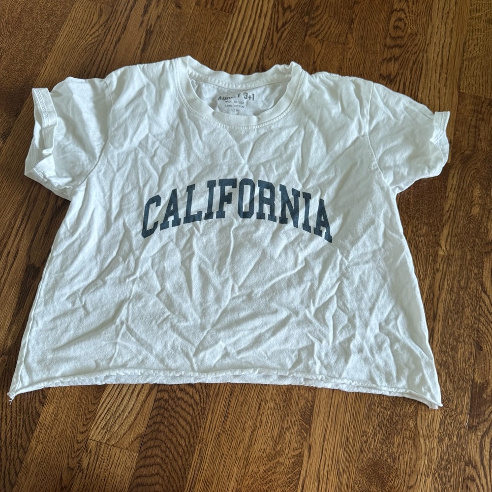 Audrey 3+1 Women’s White California Tee Size S/M